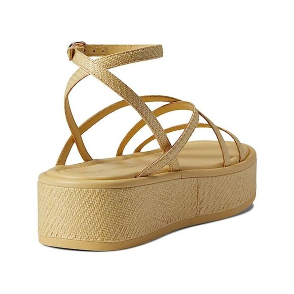 STUART WEITZMAN Womens Beige 1-1/2" Platform Summerlift Wedge Shoes 10 M - Picture 2 of 4